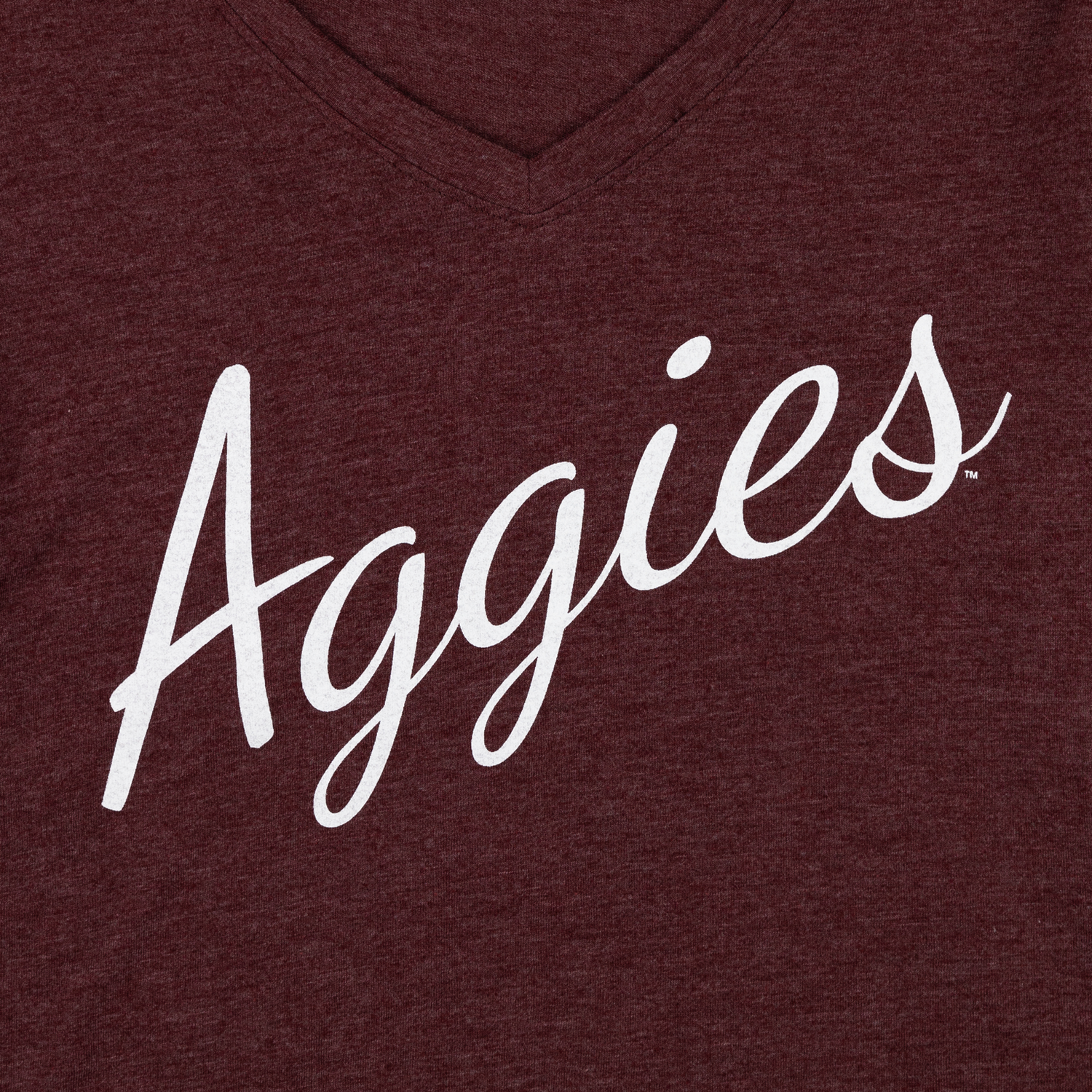 Texas A&M Script Aggies V Neck Tee