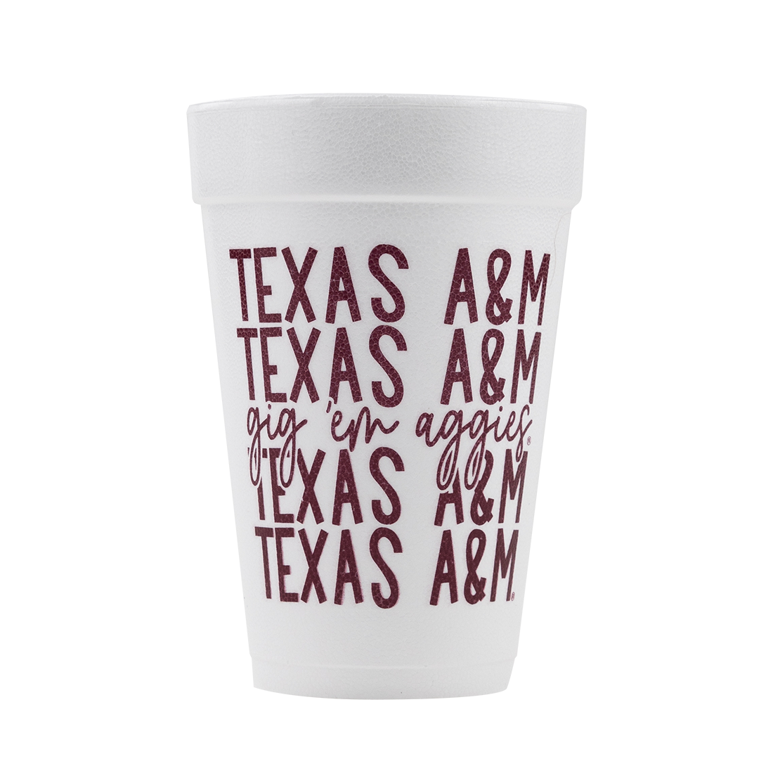Texas A&M Repeated  Lonestar Foam Cups