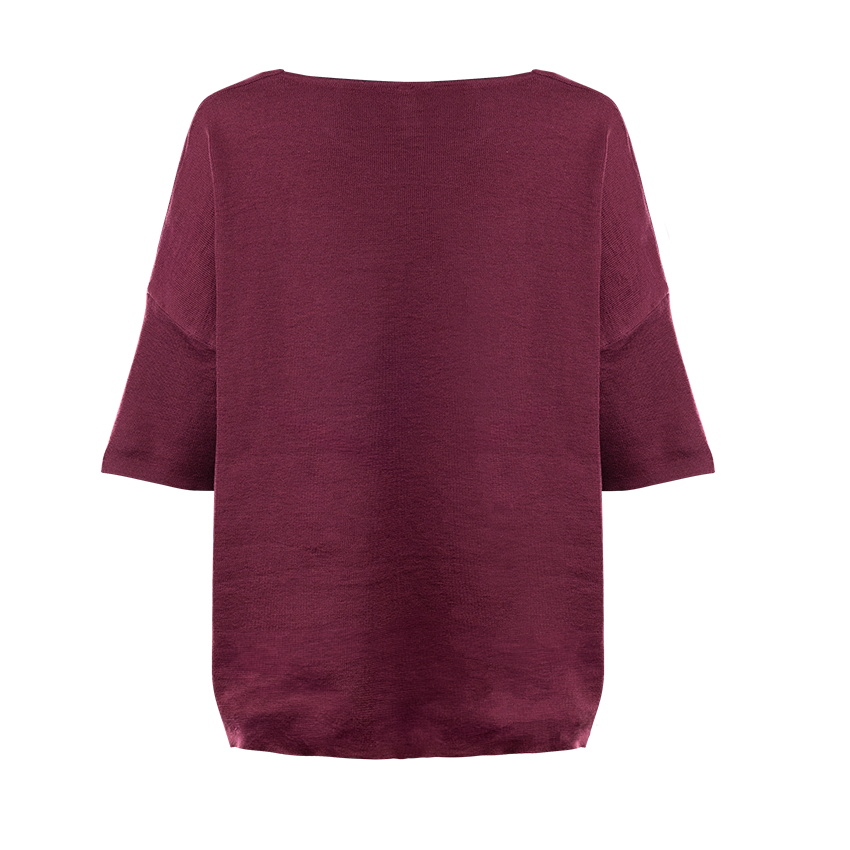 Maroon Quarter Sleeve Sweater