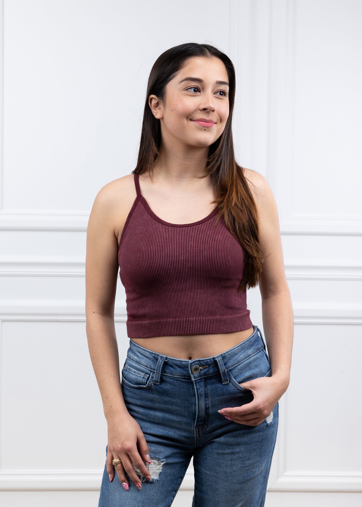 POPFLEX Maroon What's The Scoop Tank