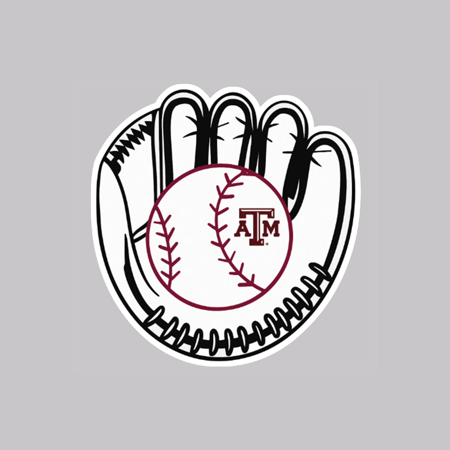 Aggie Baseball Mit Sticker