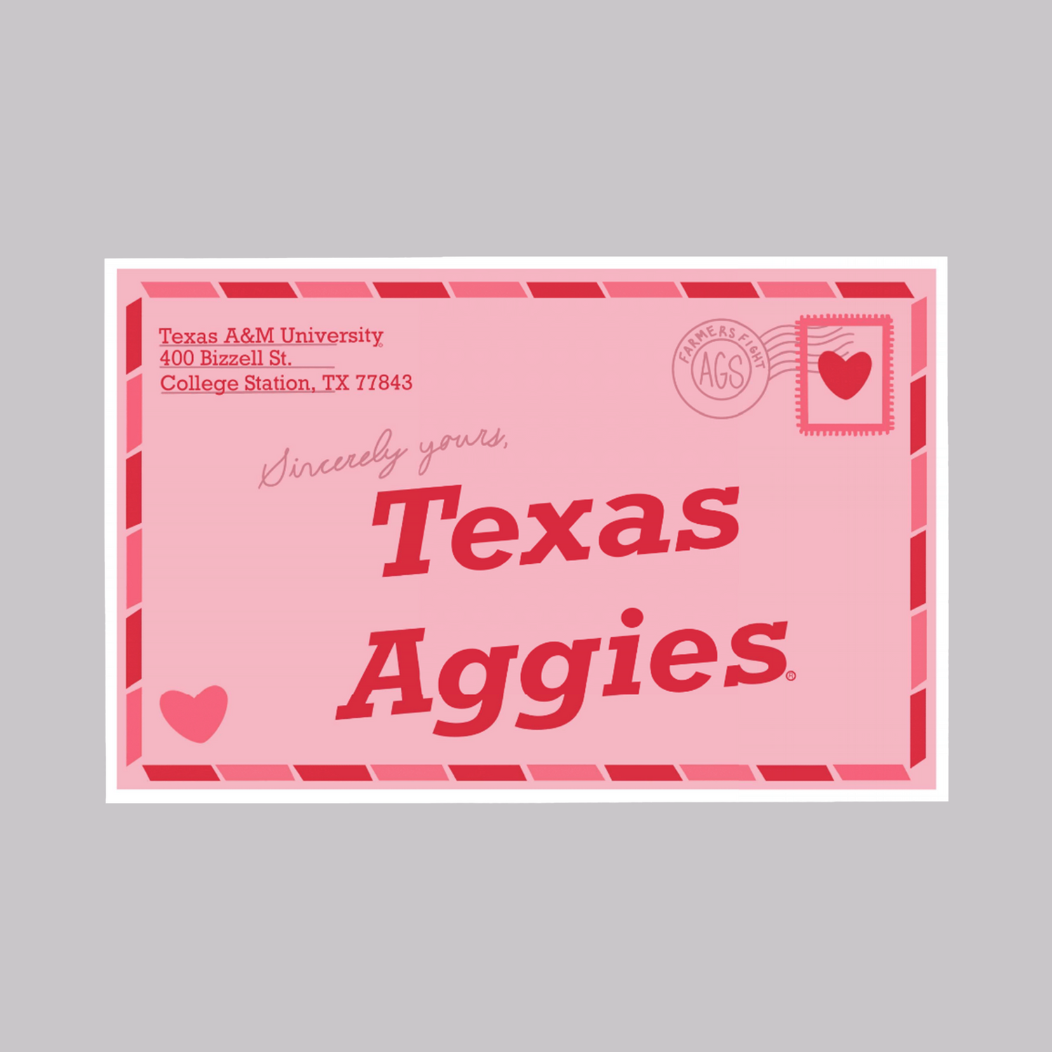 Texas Aggies Valentine Sticker