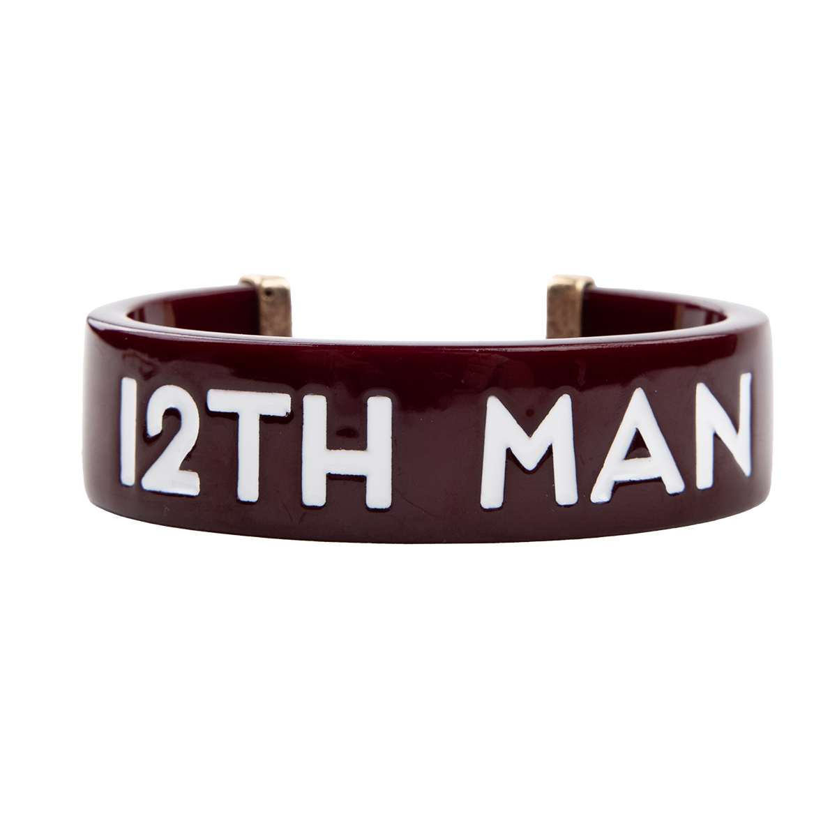 Maroon 12th Man Resin Cuff Bracelet