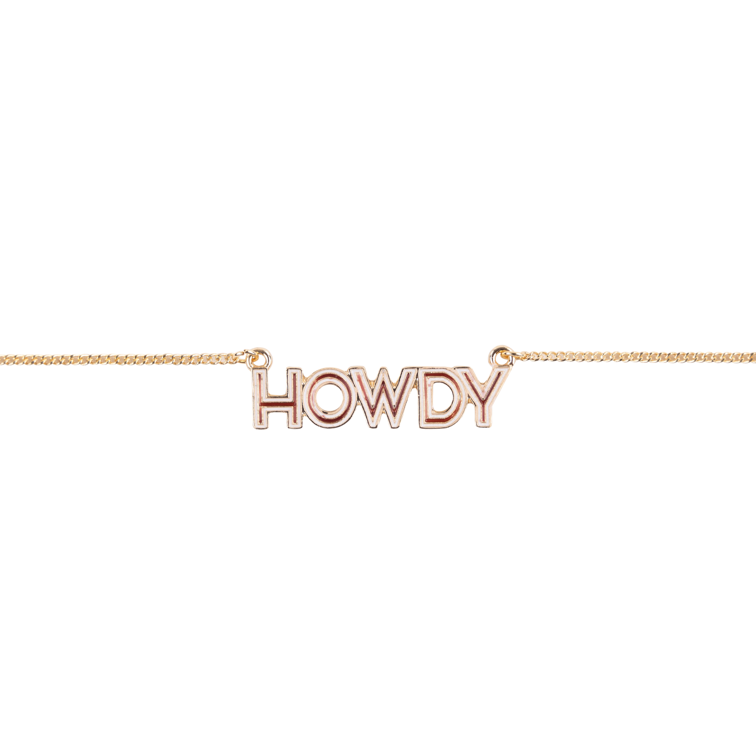 Enamel Howdy Necklace
