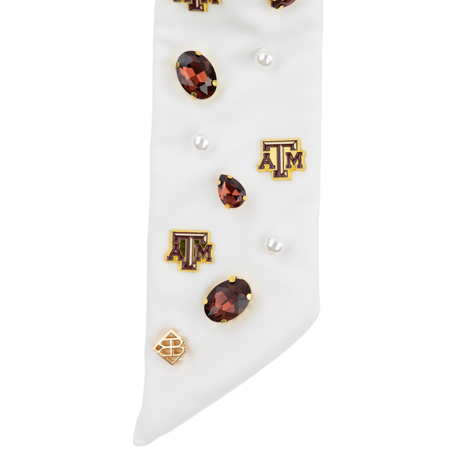 Texas A&M White Bow Barrette