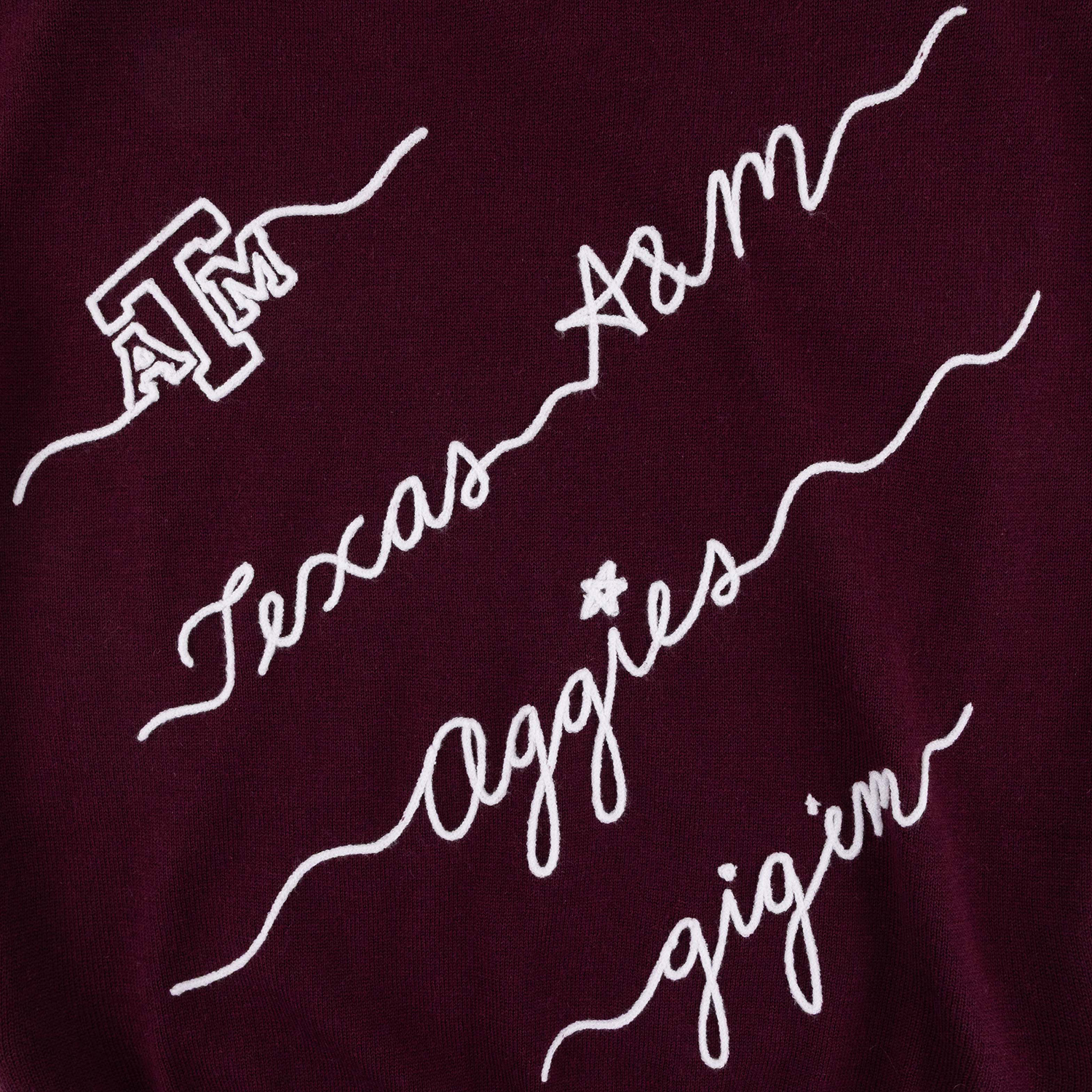 Texas A&M KADYLUXE Love Note Sweater - Maroon
