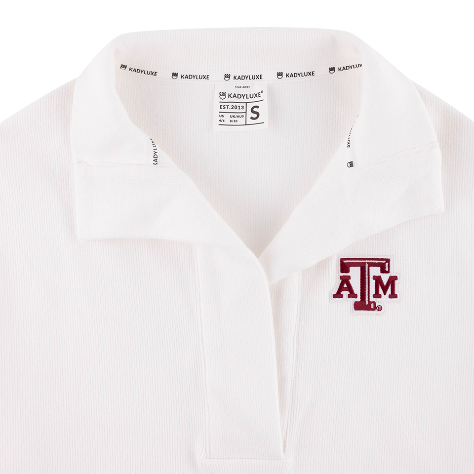 Texas A&M KADYLUXE Corduroy Collar Top and Skirt Set