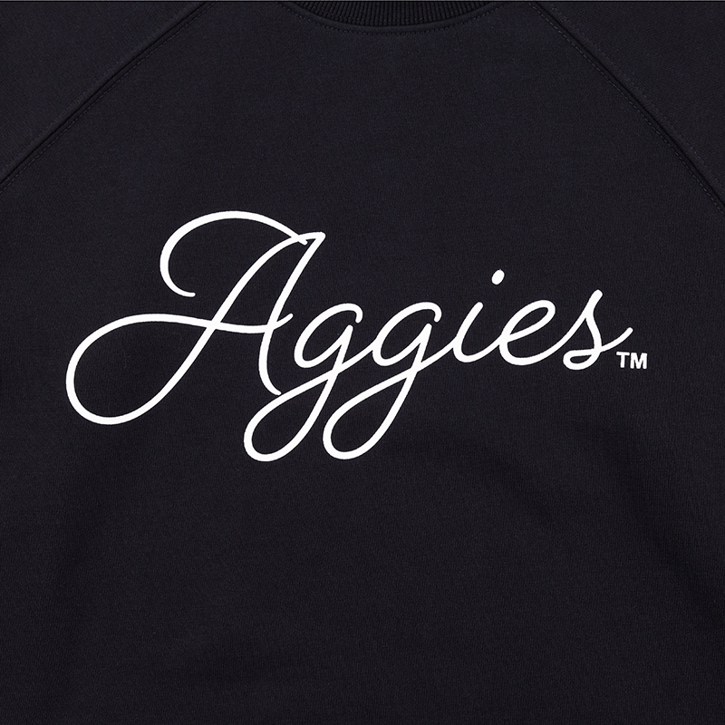 Aggies KADYLUXE Raglan Long Sleeve Crop and Wide Leg Sweatpants Set