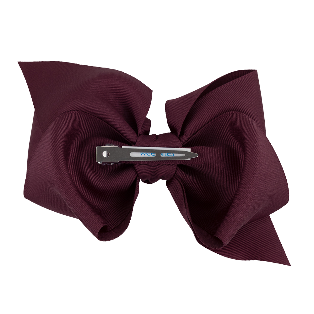 Wee Ones Huge Solid Burgundy Bow