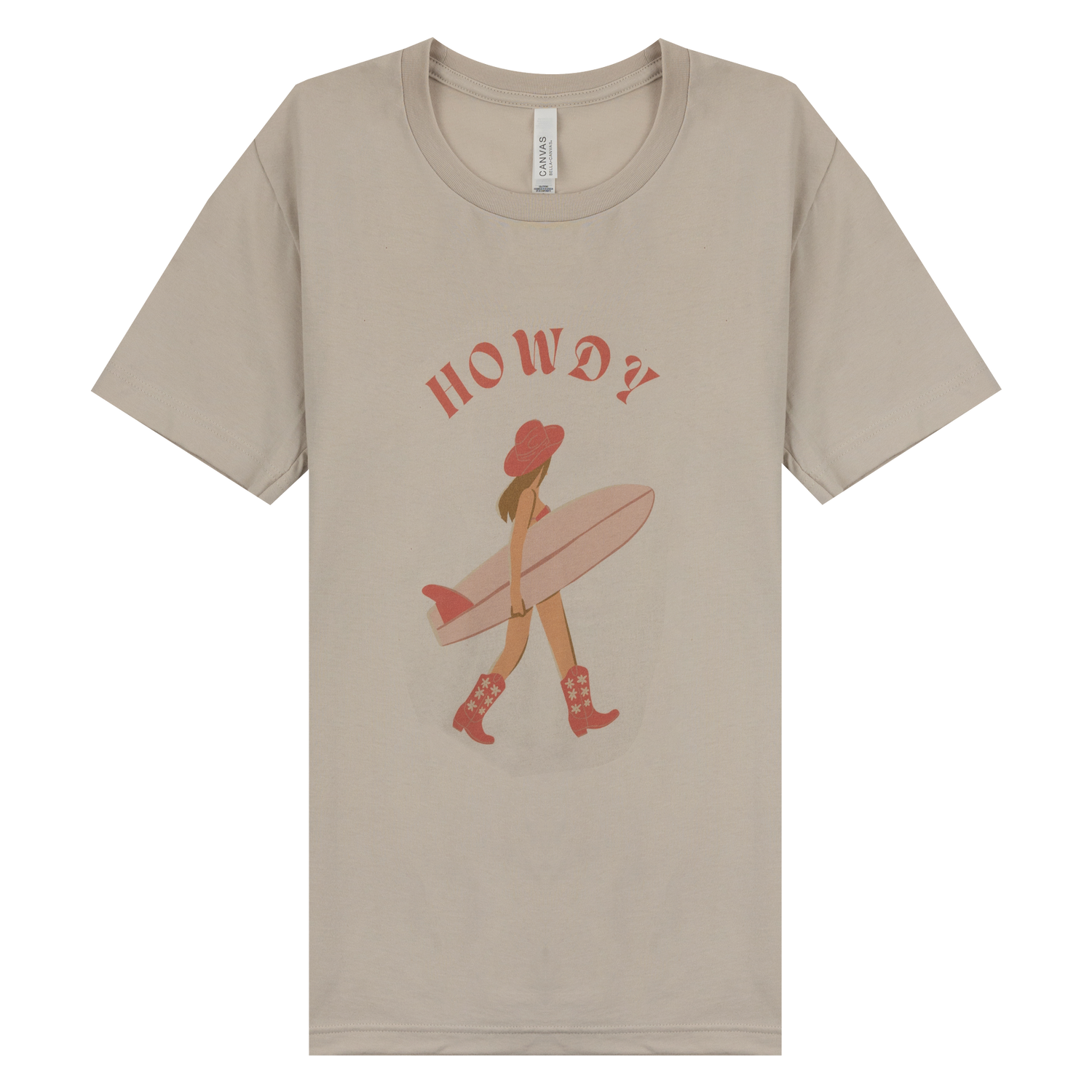 Howdy Surfing Cowgirl T-Shirt