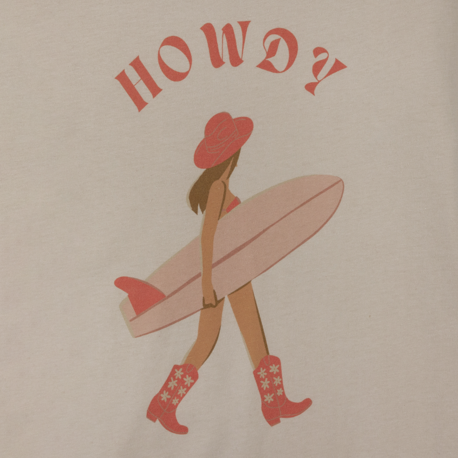 Howdy Surfing Cowgirl T-Shirt