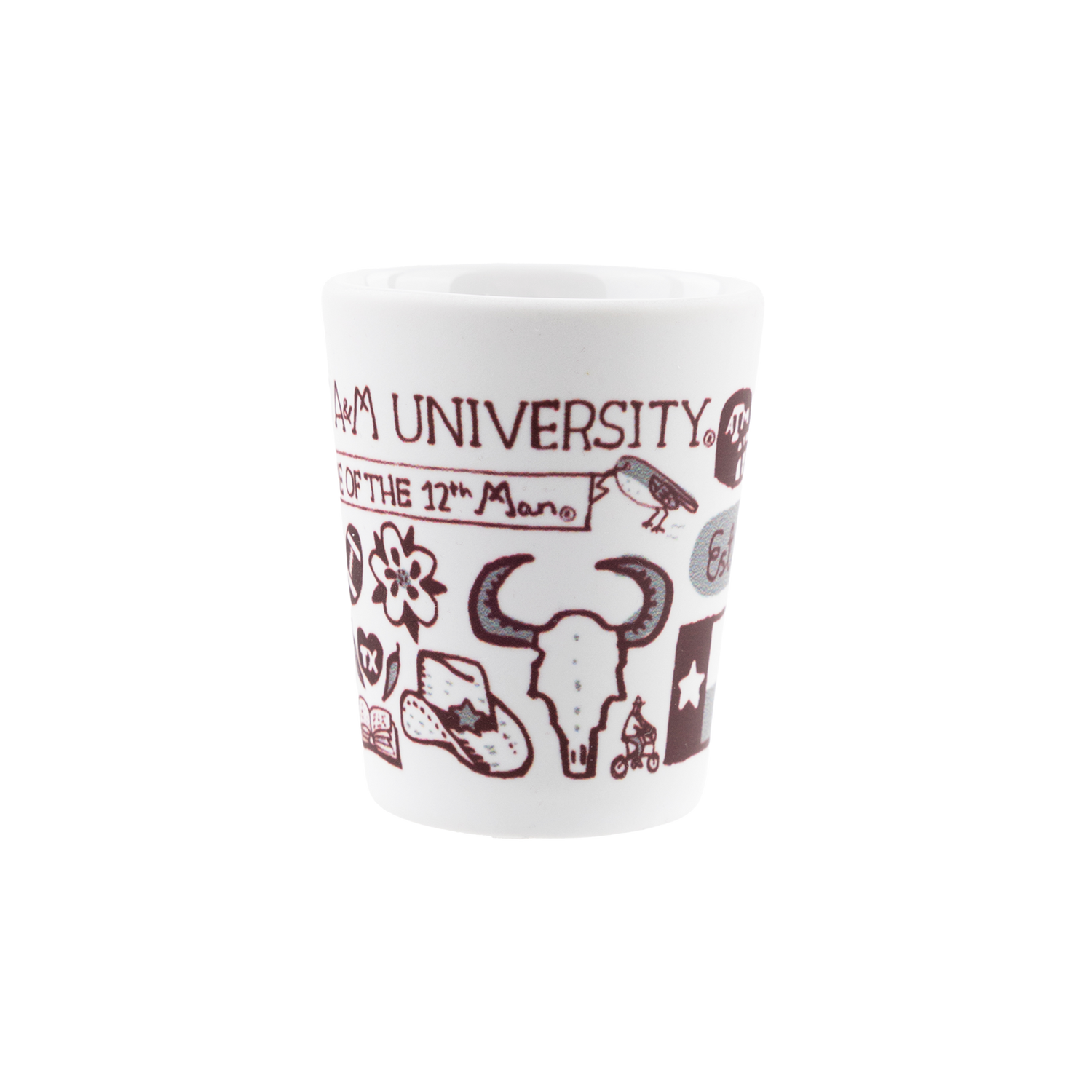 Texas A&M Julia Gash Matte Shot Glass