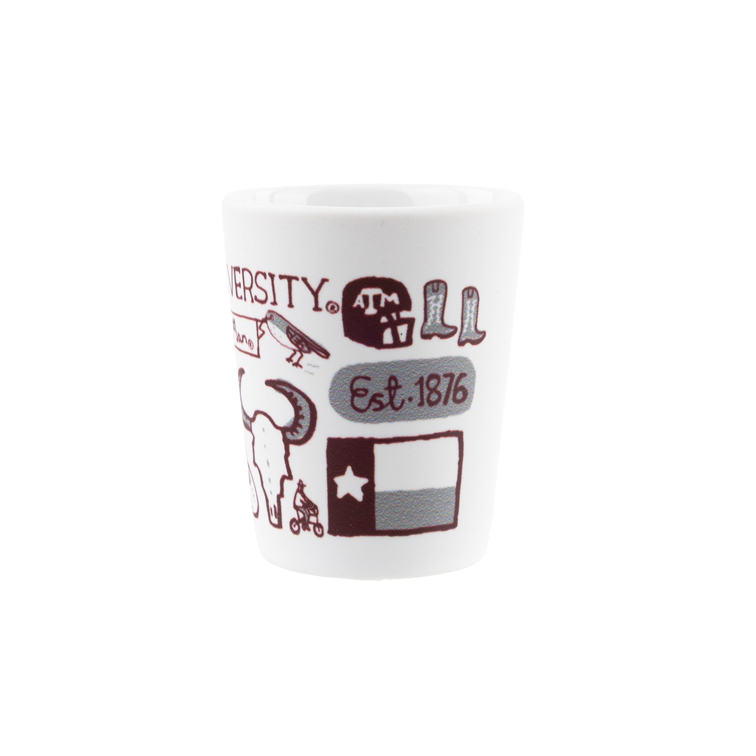 Texas A&M Julia Gash Matte Shot Glass