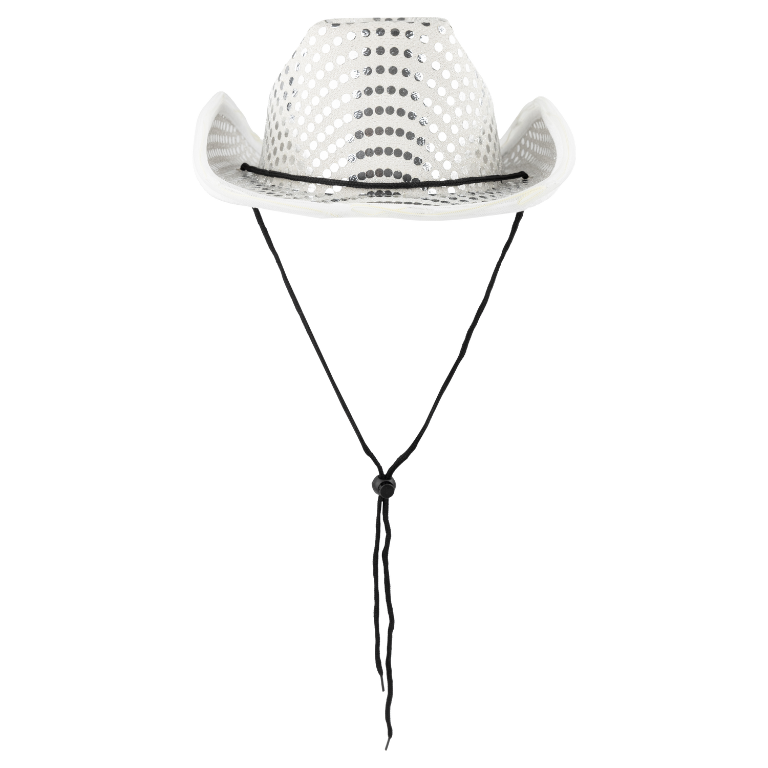 Light up White Sequin Cowboy Hat