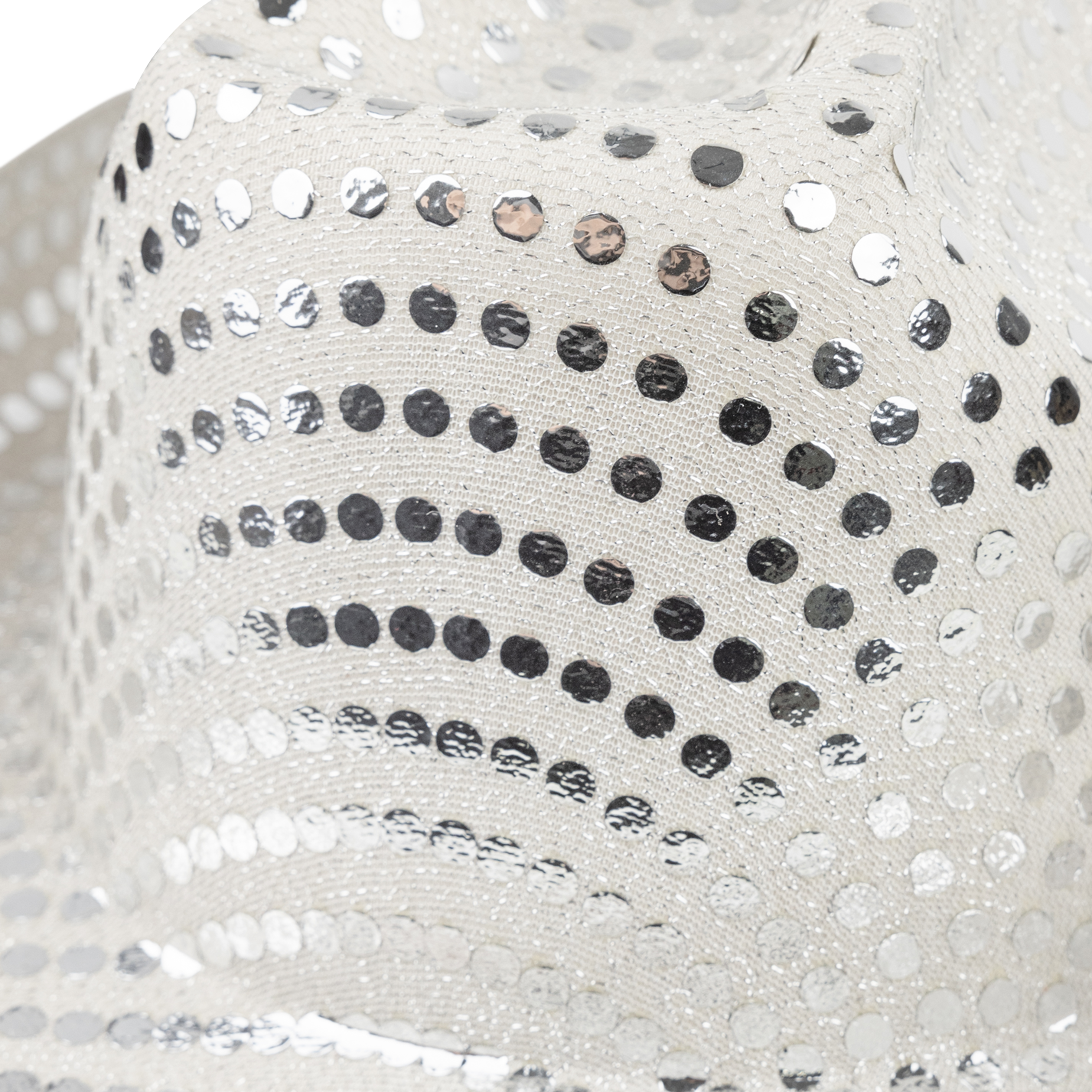 Light up White Sequin Cowboy Hat