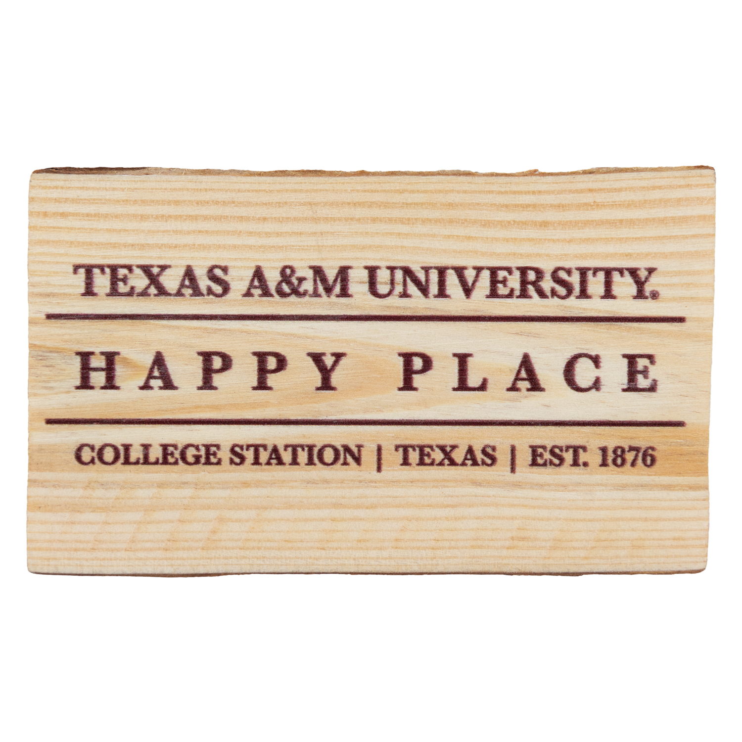 Happy Place Wood Magnet