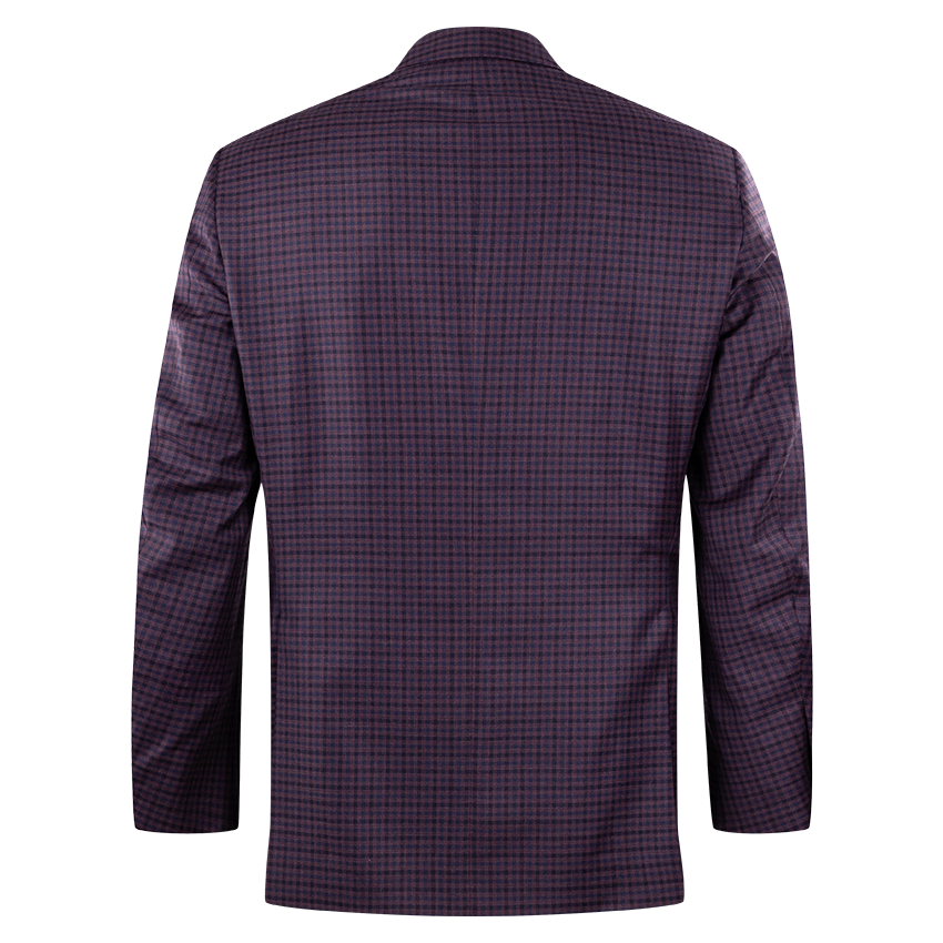 Empire Clothing Plaid Wool Sports Coat - Maroon