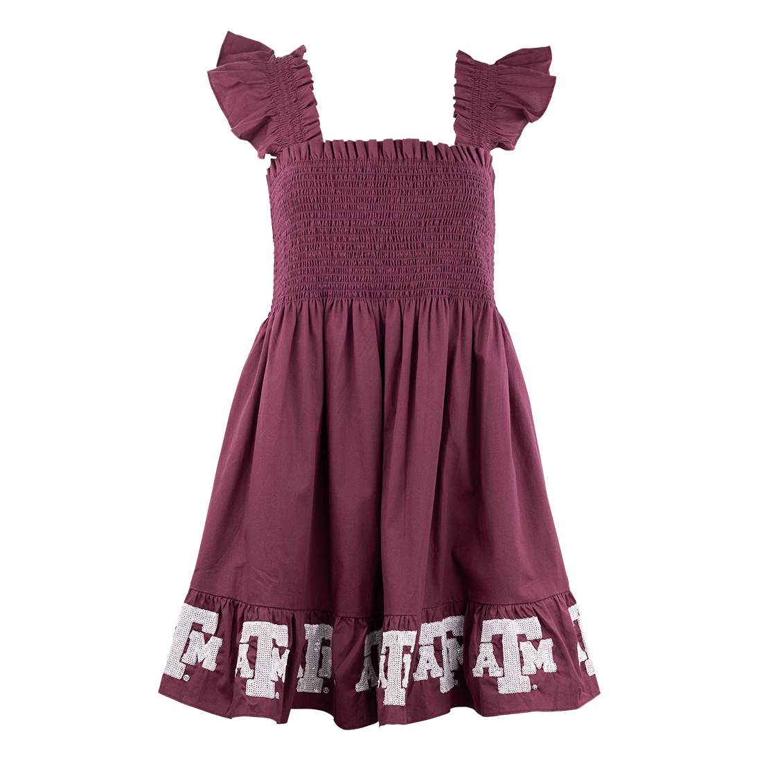 Texas A&M Smocked Sequin Dress