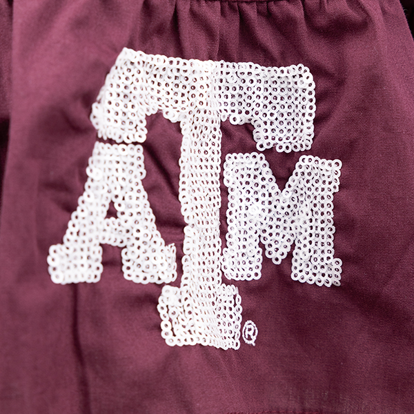 Texas A&M Smocked Sequin Dress