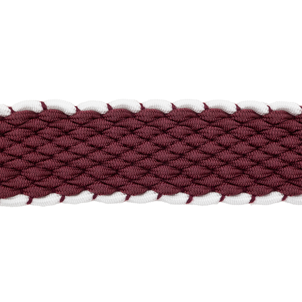 Maroon and White College Belt