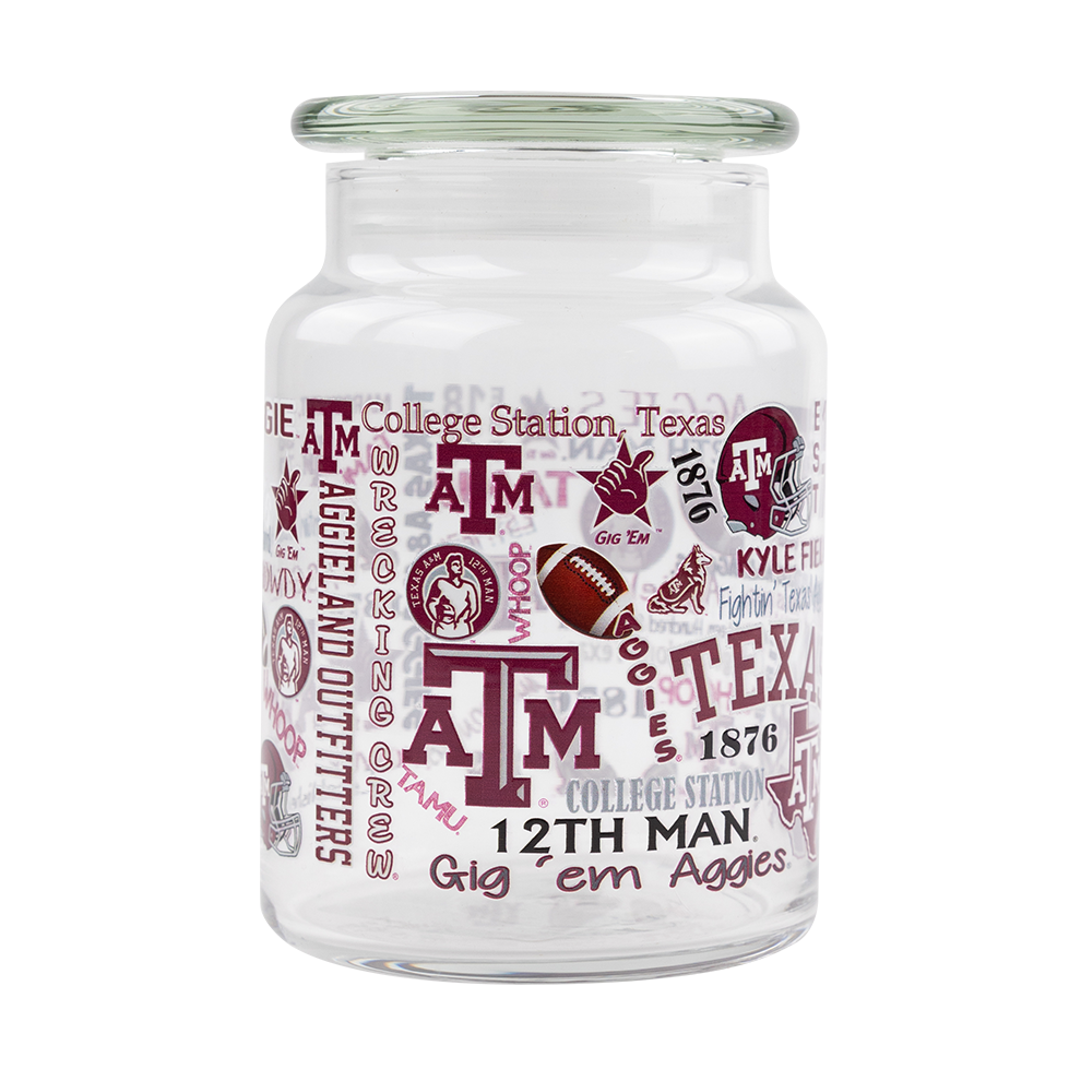 Texas A&M Glass Apothecary Jar