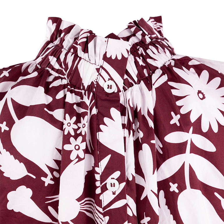 Layerz Maroon Palmer Top