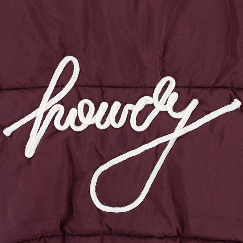 Collegiate Outfitters Maroon Winter Cropped Puffer Vest
