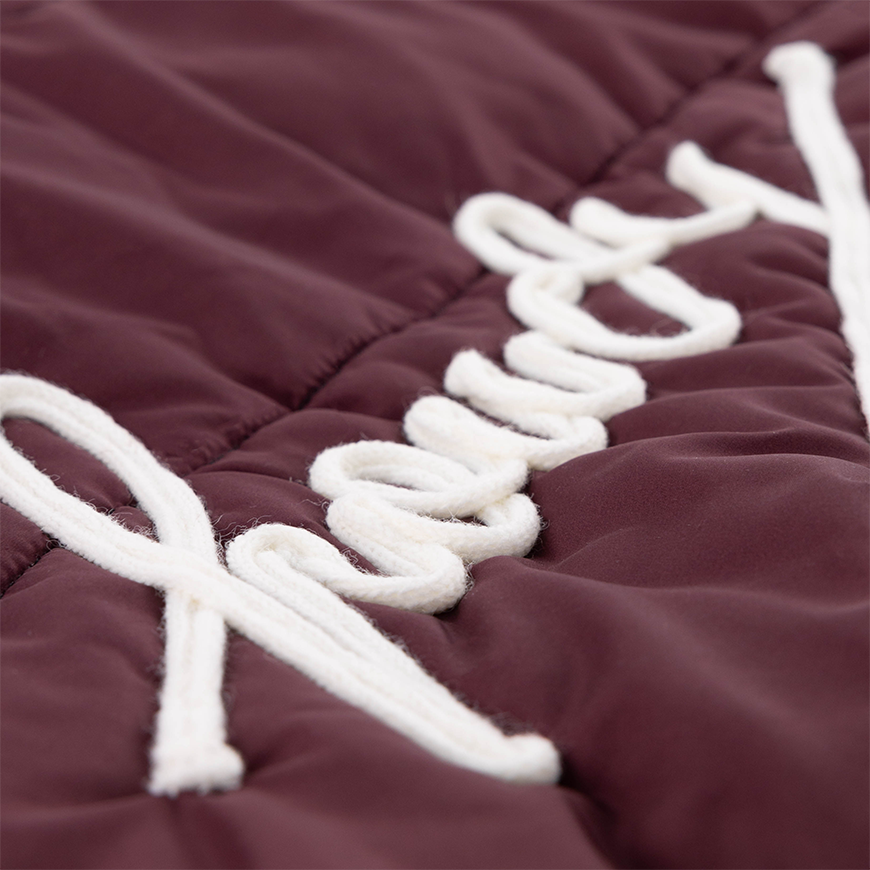 Collegiate Outfitters Maroon Winter Cropped Puffer Vest