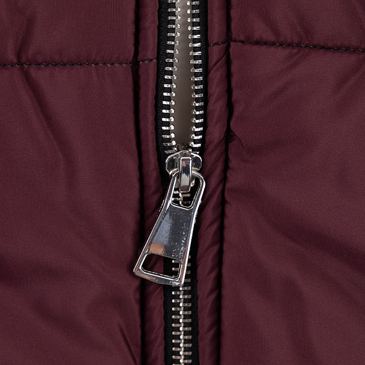 Collegiate Outfitters Maroon Winter Cropped Puffer Vest