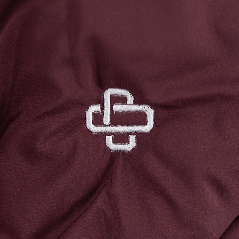 Collegiate Outfitters Maroon Winter Cropped Puffer Vest