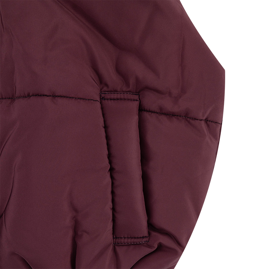Collegiate Outfitters Maroon Winter Cropped Puffer Vest