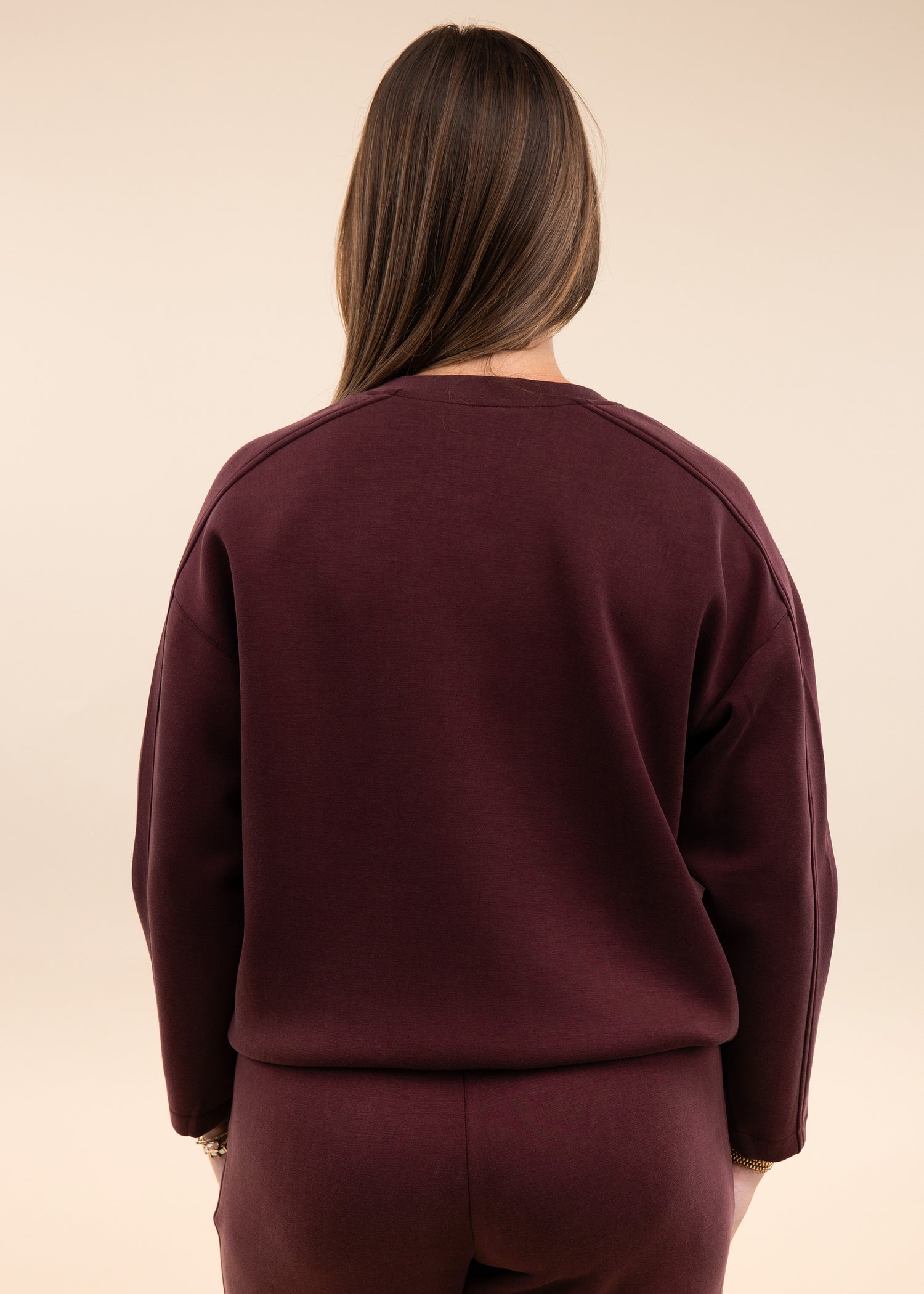Collegiate Outfitters Maroon Butter Soft Side Stitching Sweatshirt
