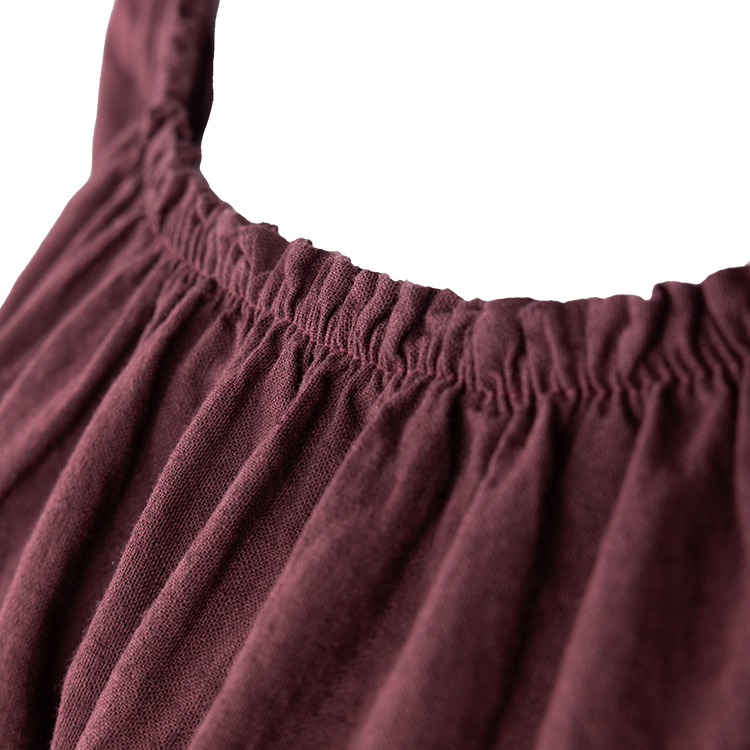 Collegiate Outfitters Maroon Linen Relaxed Dress