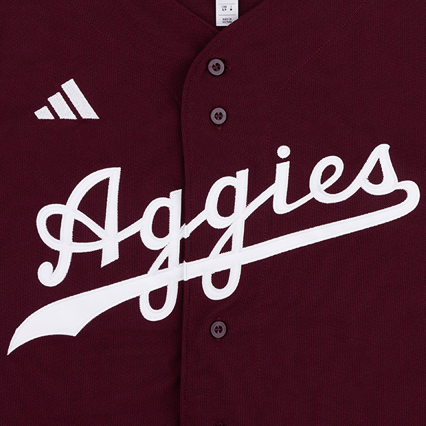 Texas A&M Adidas Maroon Baseball Jersey