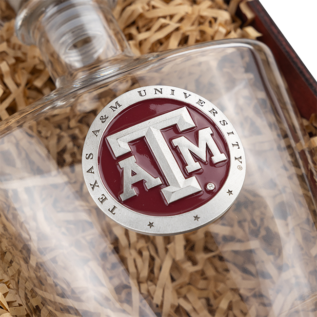 Texas A&M Decanter Glasses Chest Set