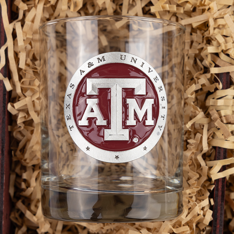 Texas A&M Decanter Glasses Chest Set