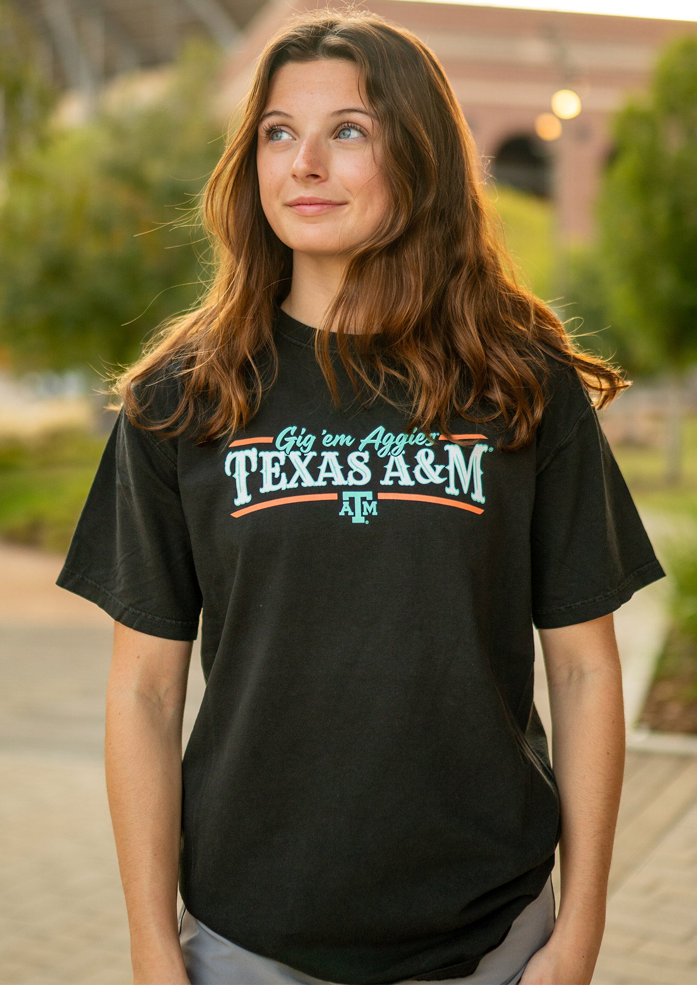 Texas A&M Cursive Gig 'Em Aggies T-Shirt