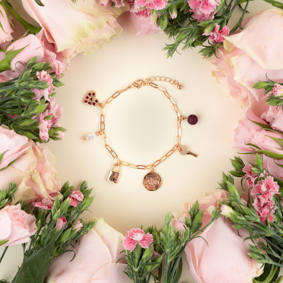 Texas A&M Emerson Street Memories Charm Bracelet