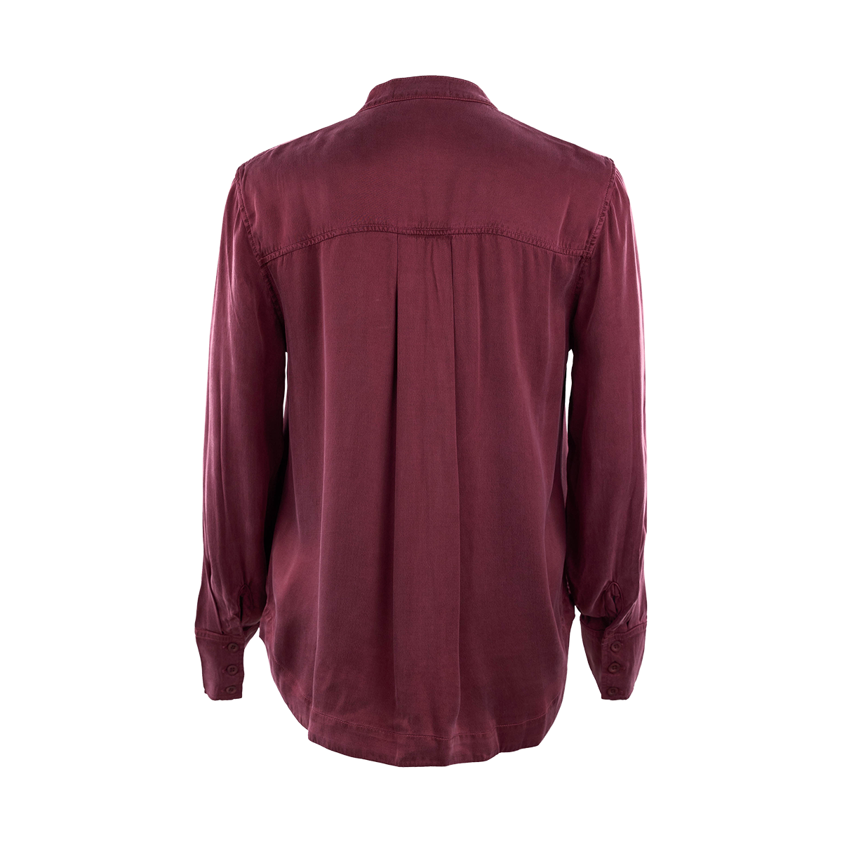 Maroon Long Sleeve Collar Button Down