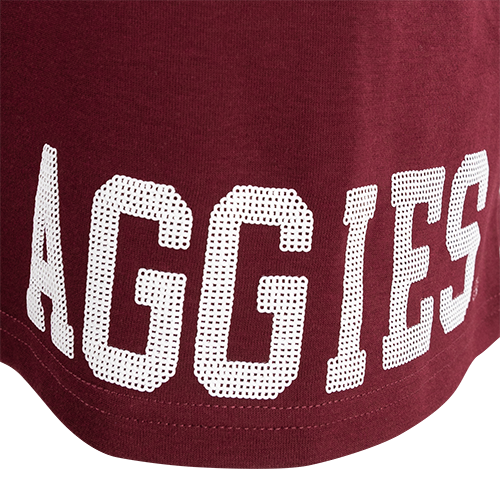 Sequined Gig 'Em Aggies Reveille Collared Dress