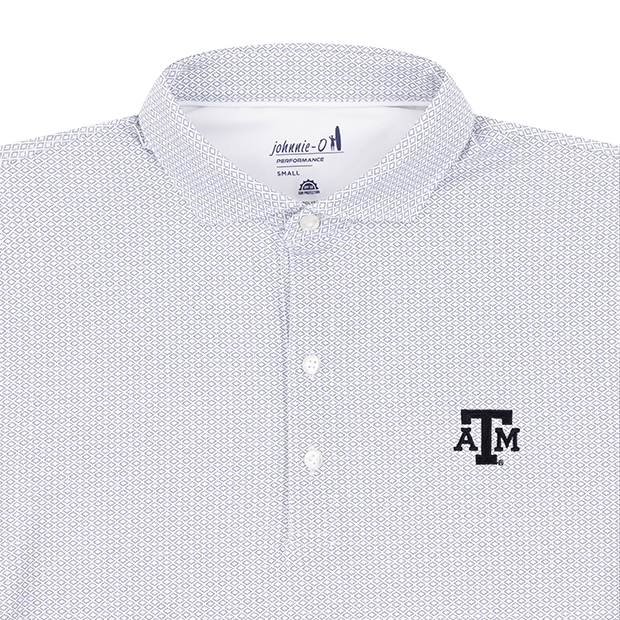 Texas A&M Johnnie-O Black Slade Pattern Polo