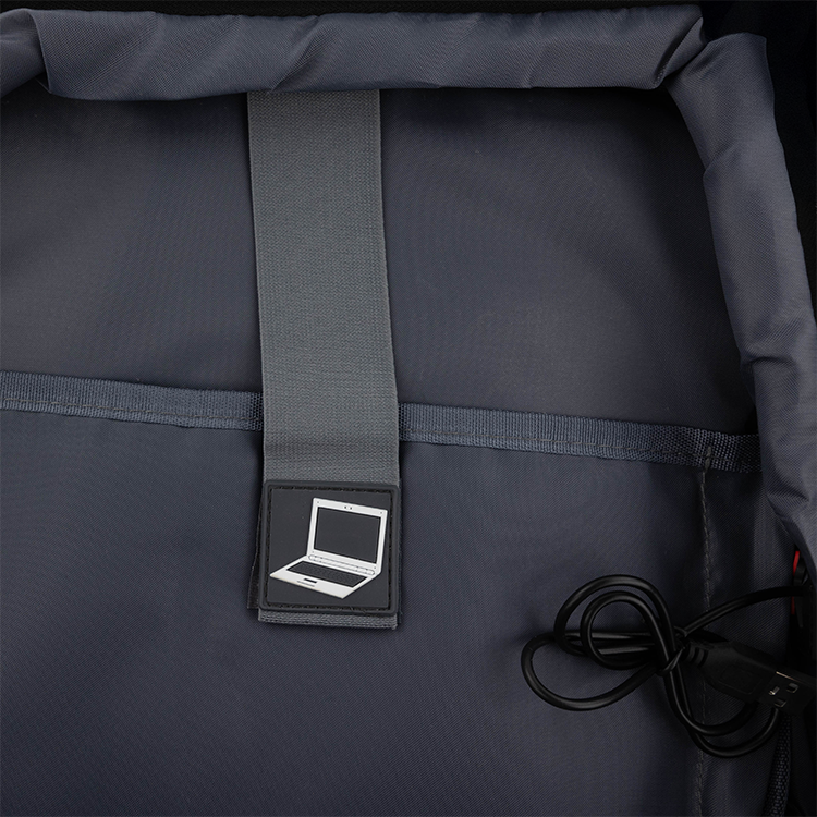 Black Backpack with Charging Ports
