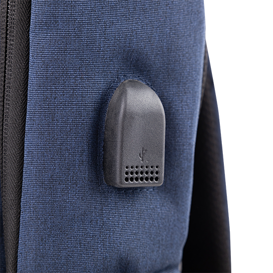 Blue Backpack with Charging Ports