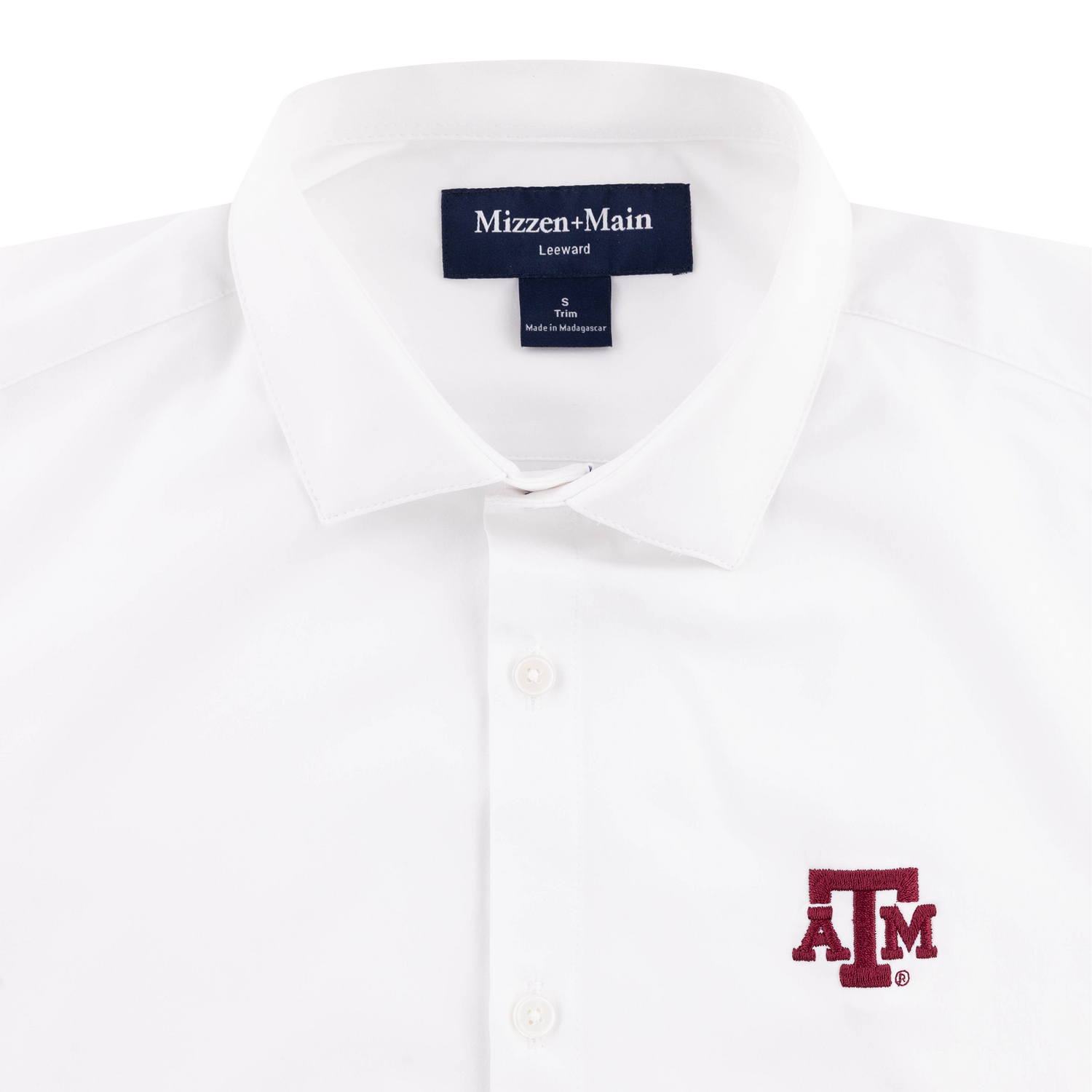 Texas A&M Mizzen+Main White Leeward Button Down
