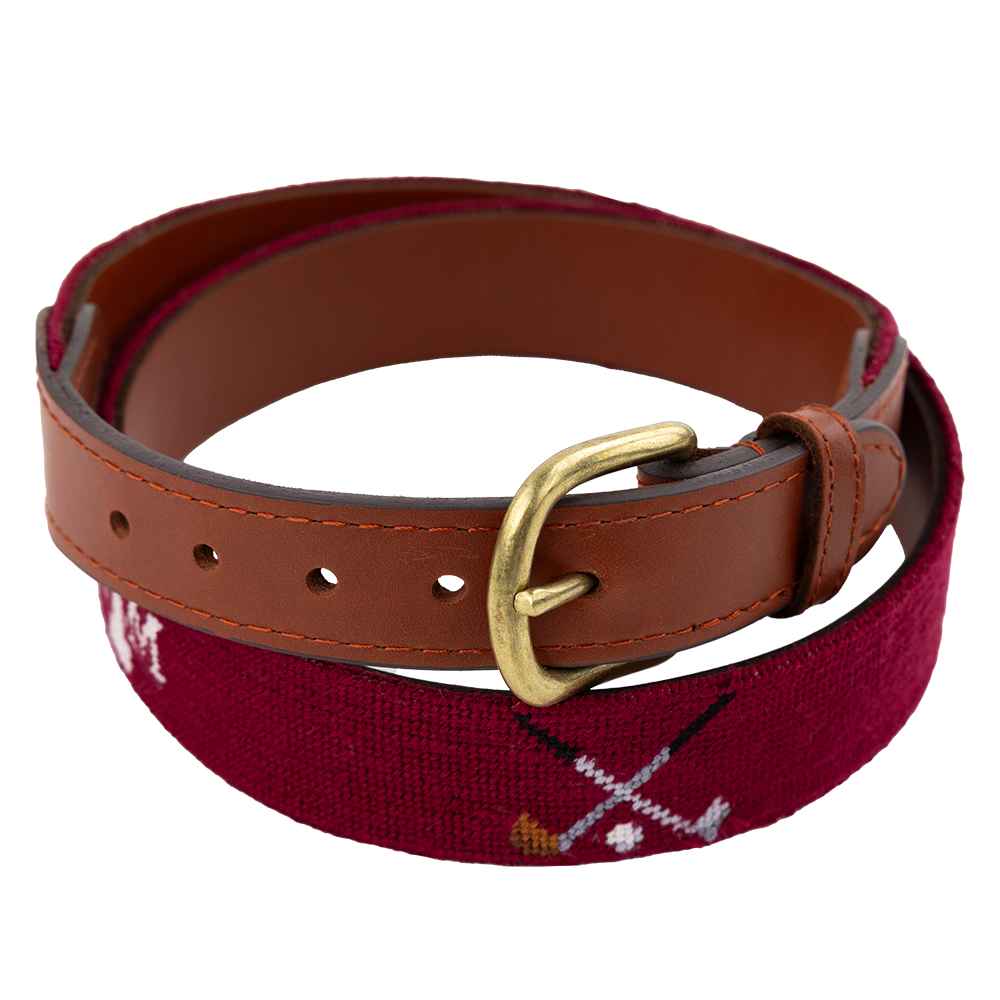 Texas A&M Smathers & Branson Logo-Crossed Clubs Belt