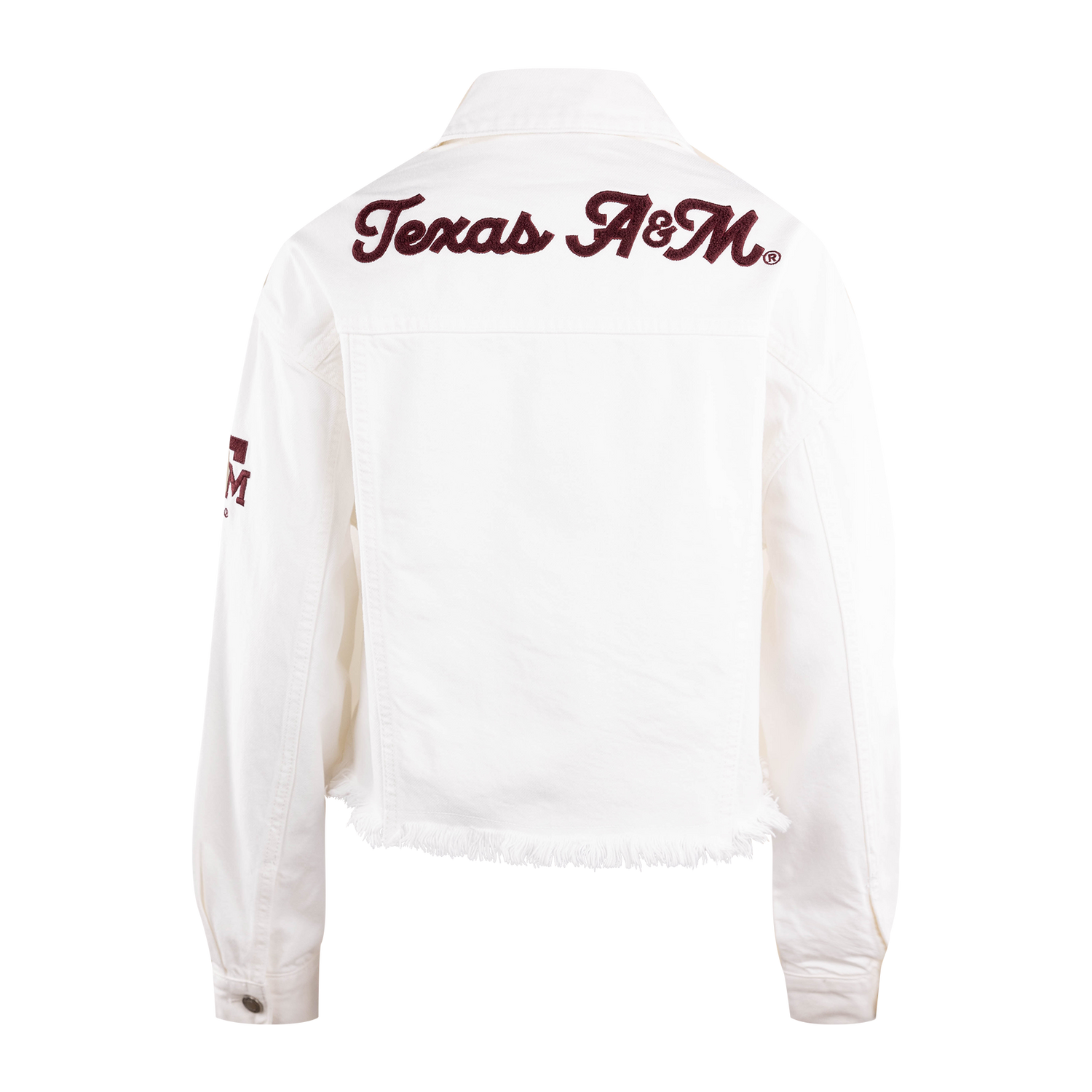 Texas A&M White Hype & Vice Chenille Jean Jacket