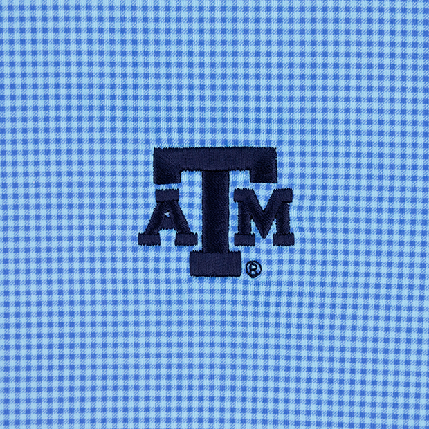 Texas A&M Peter Millar Gingham Performance Jersey Polo
