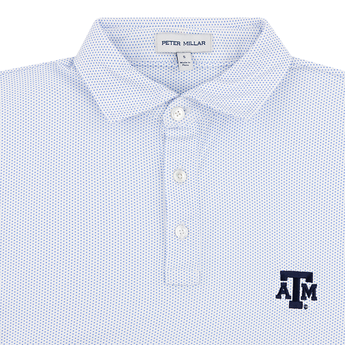 Texas A&M Peter Millar Polka Dot Print Polo