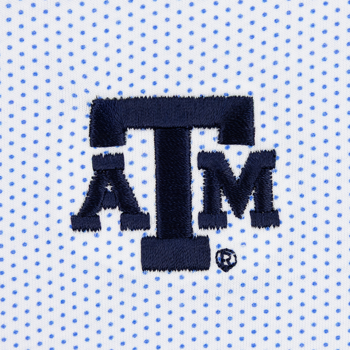 Texas A&M Peter Millar Polka Dot Print Polo