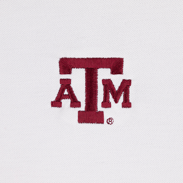 Texas A&M Travis Mathew Gray Performance Feather Weight Polo